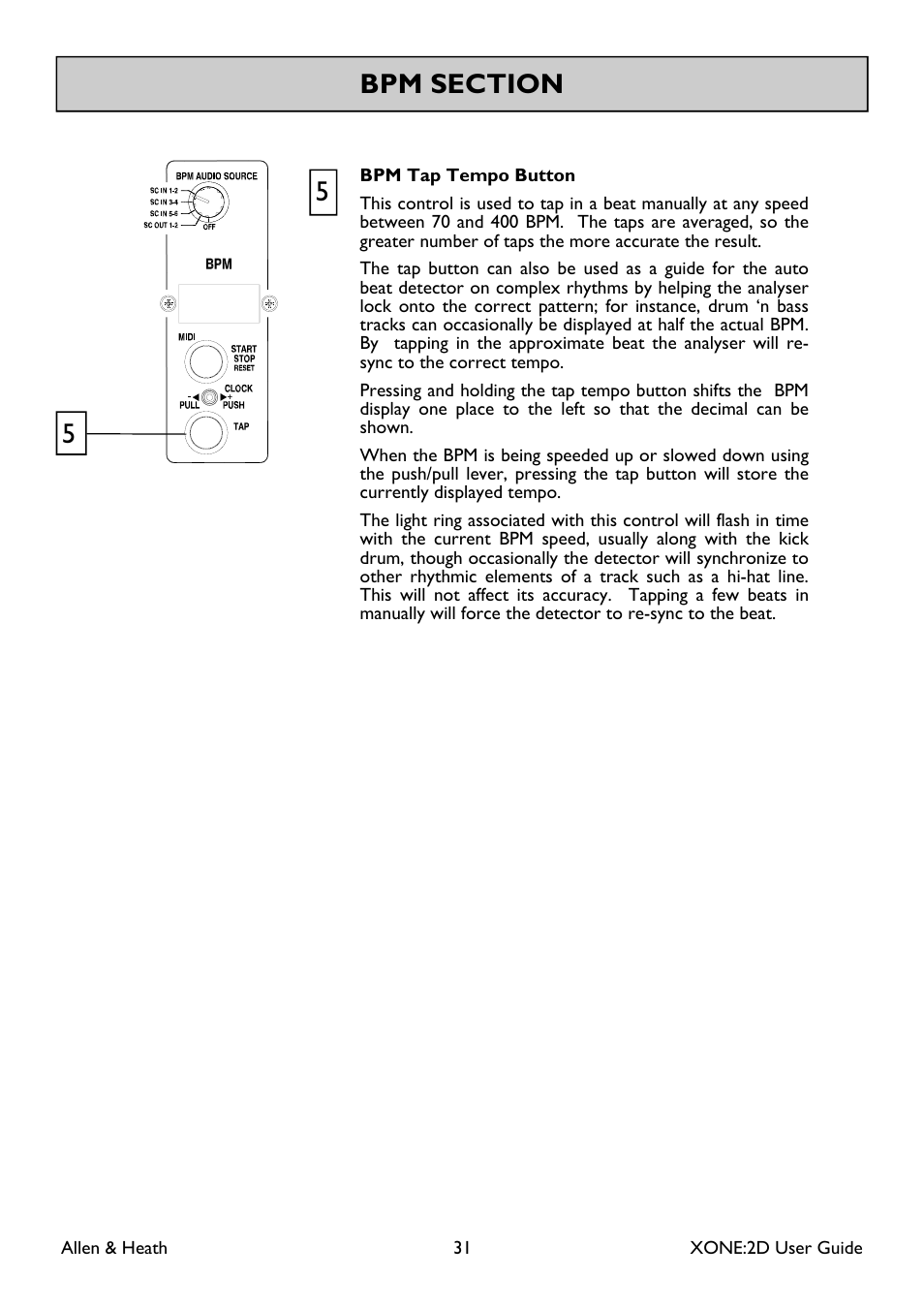 Allen&Heath Xone 2D User Manual | Page 31 / 34