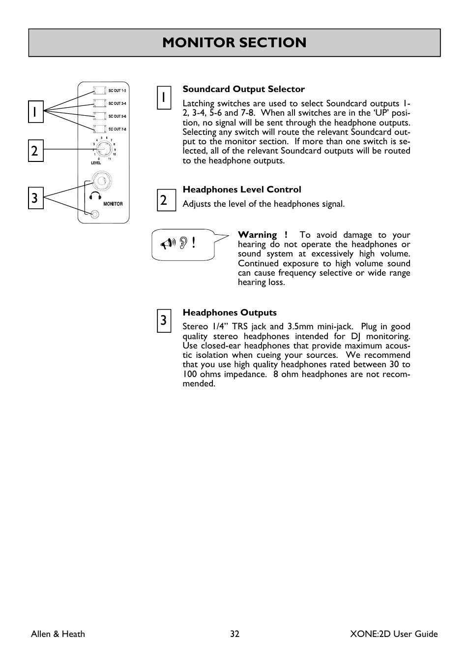 Allen&Heath Xone 2D User Manual | Page 32 / 34