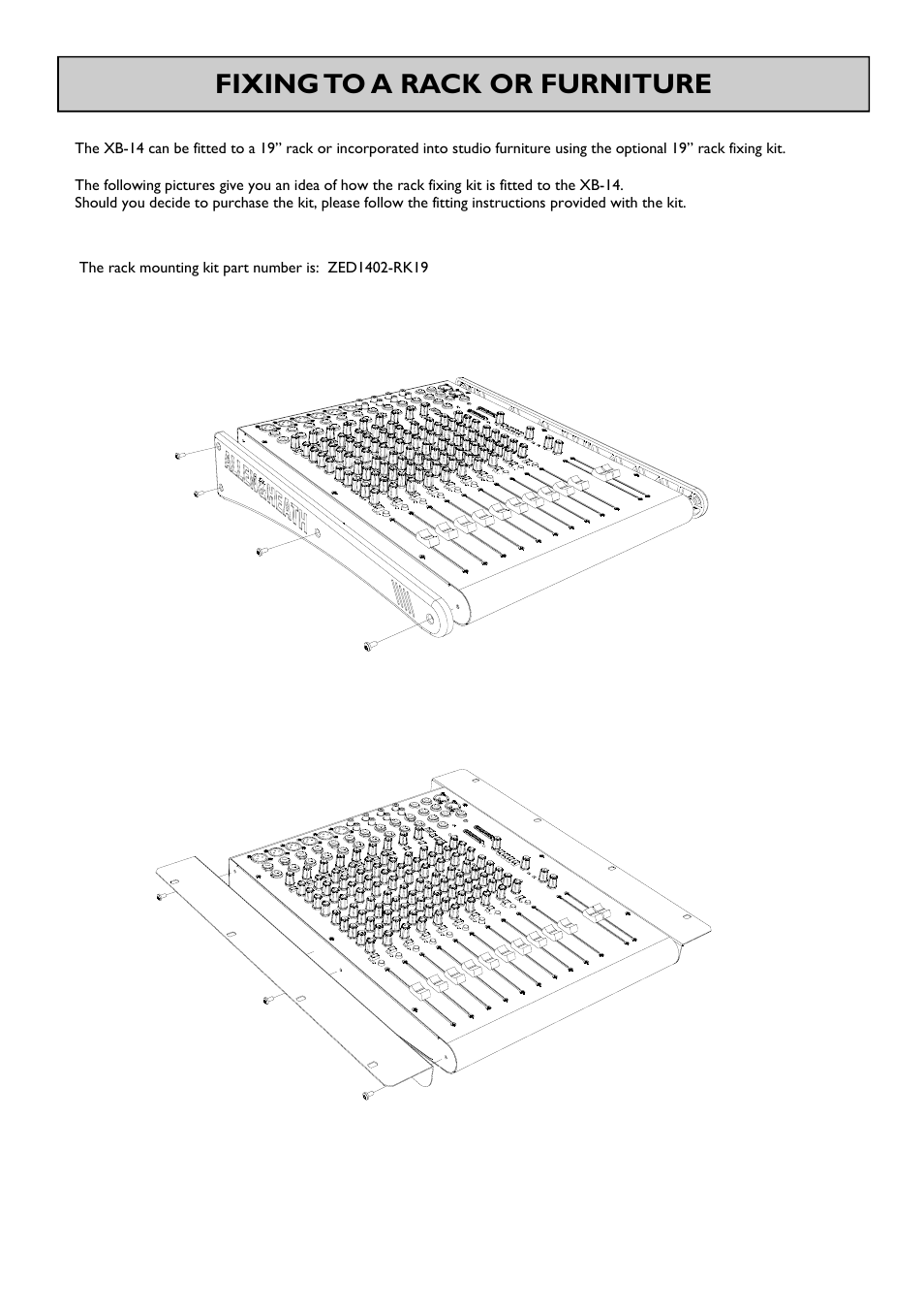 Fixing to a rack or furniture | Allen&Heath XB 14 User Manual | Page 34 / 40