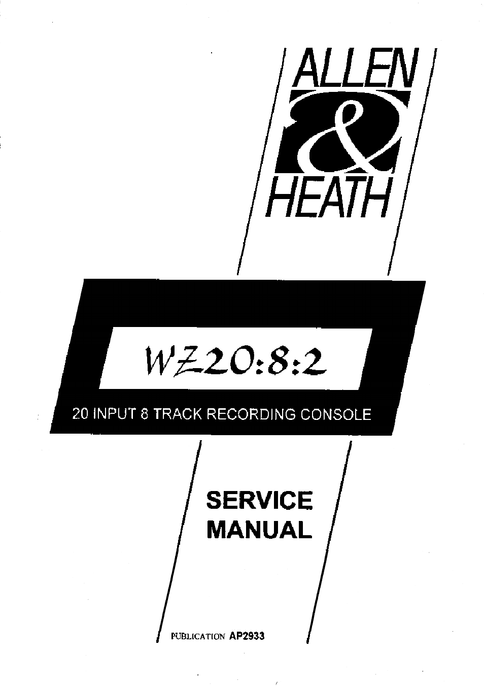 Allen&Heath WZ20 8 2 SERVICE MANUAL User Manual | Page 2 / 35