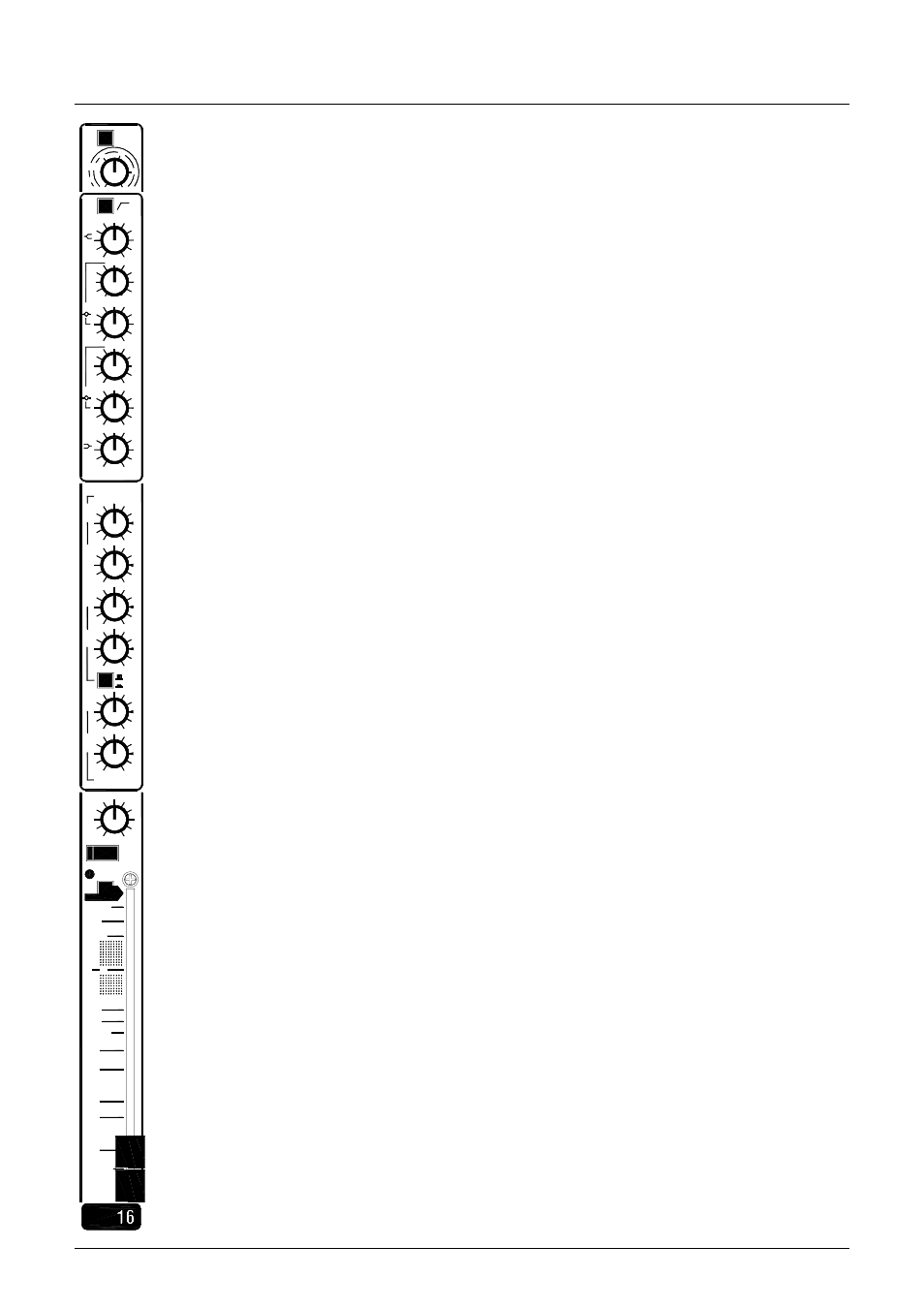 Mono input channel, Nput, Hannel | Wz16:2dx, Wz12:2dx u, Uide | Allen&Heath WZ12 2DX User Manual | Page 15 / 28