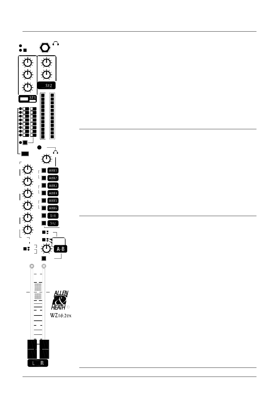 Stereo returns, Tereo, Eturns | Asters, Onitor, Wz16:2dx, Wz12:2dx u, Uide | Allen&Heath WZ12 2DX User Manual | Page 17 / 28