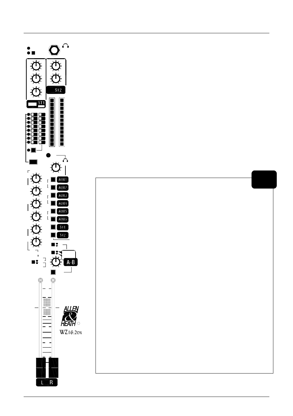 A-b output, A-b o, Utput | Wz16:2dx, Wz12:2dx u, Uide | Allen&Heath WZ12 2DX User Manual | Page 18 / 28