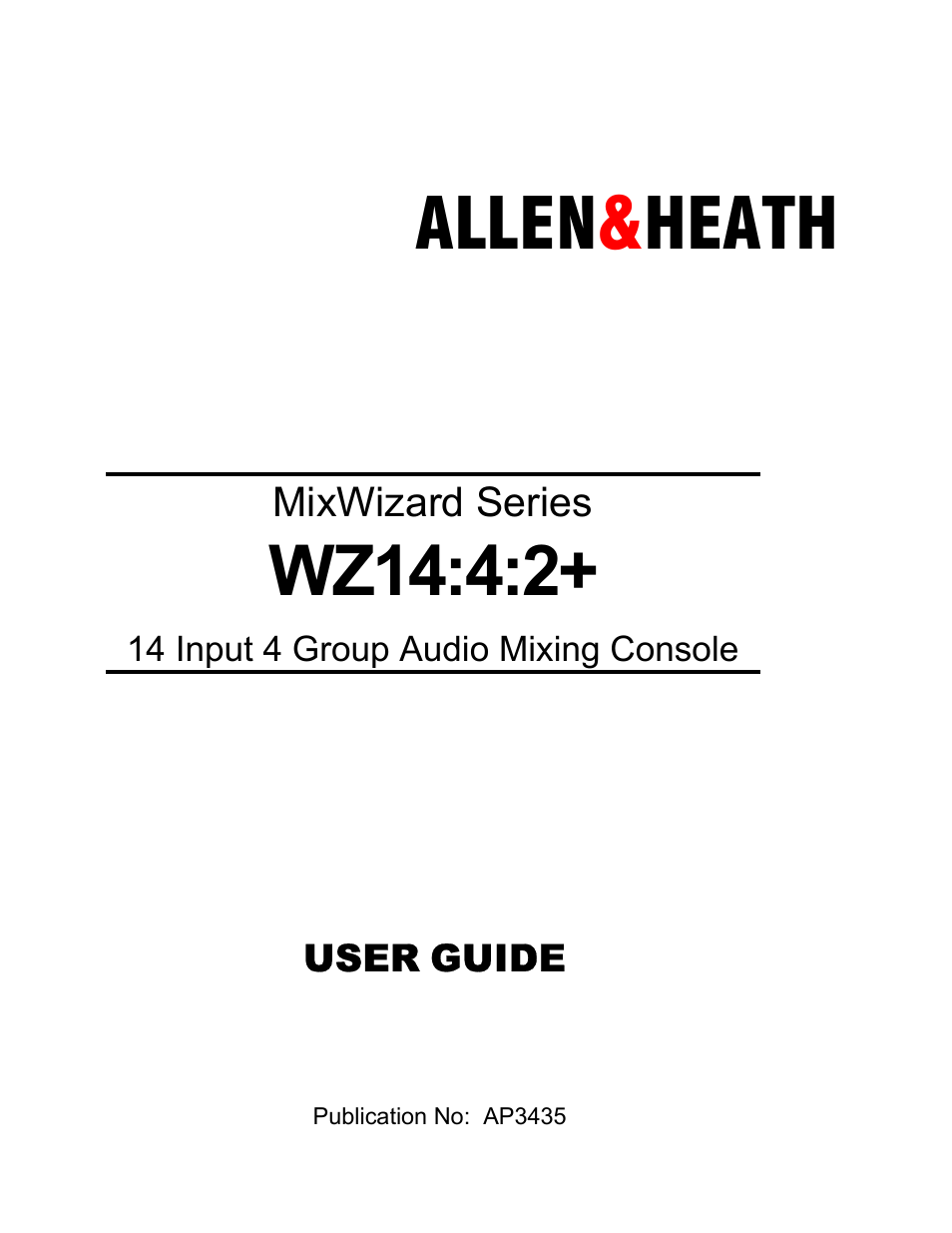 Allen&Heath WZ14-4-2 MK2 User Manual | 24 pages