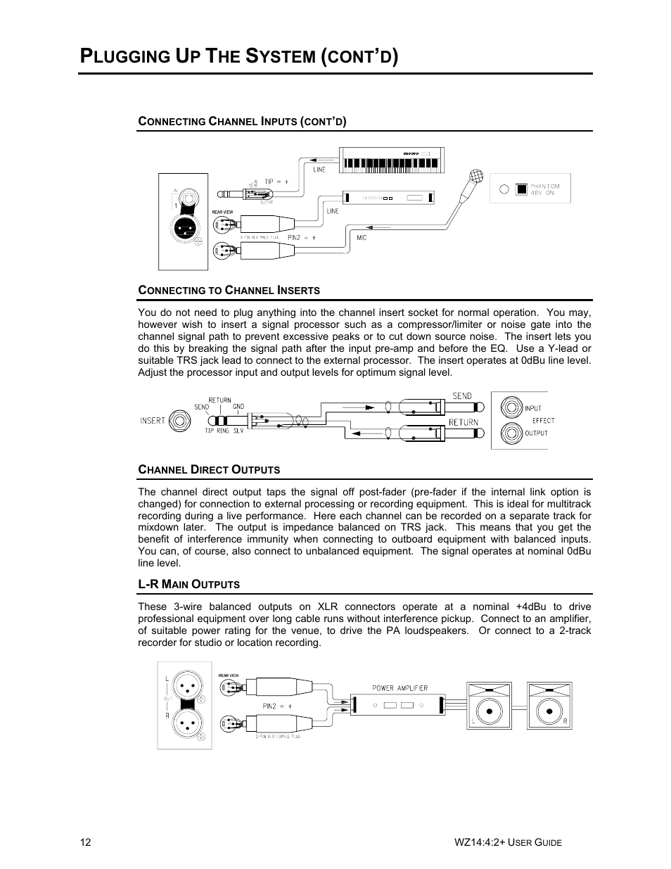 Lugging, Ystem, Cont | Allen&Heath WZ14-4-2 MK2 User Manual | Page 12 / 24