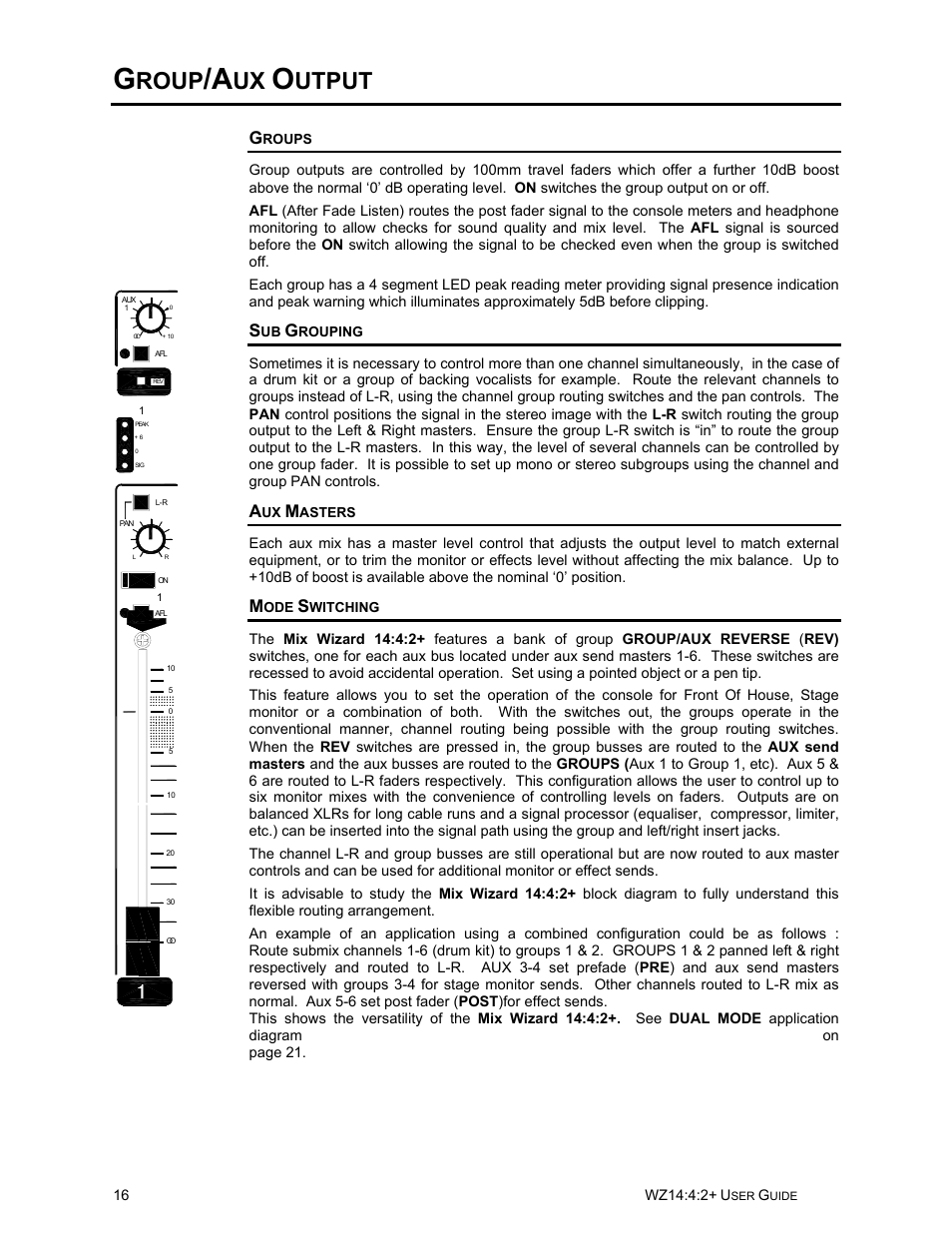 Roup, Utput | Allen&Heath WZ14-4-2 MK2 User Manual | Page 16 / 24