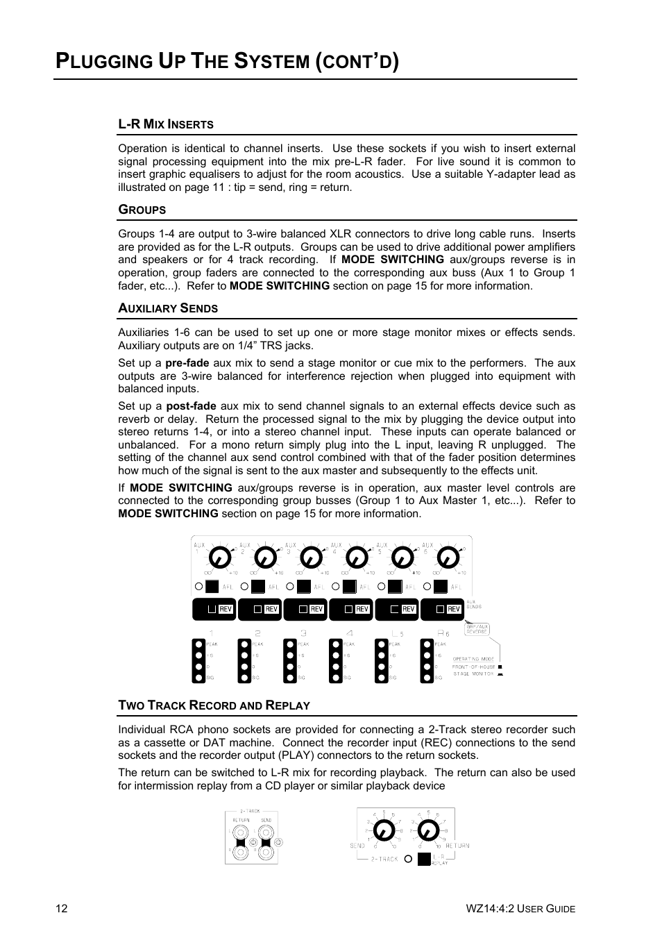 Lugging, Ystem, Cont | Allen&Heath WZ14-4-2 User Manual | Page 12 / 21