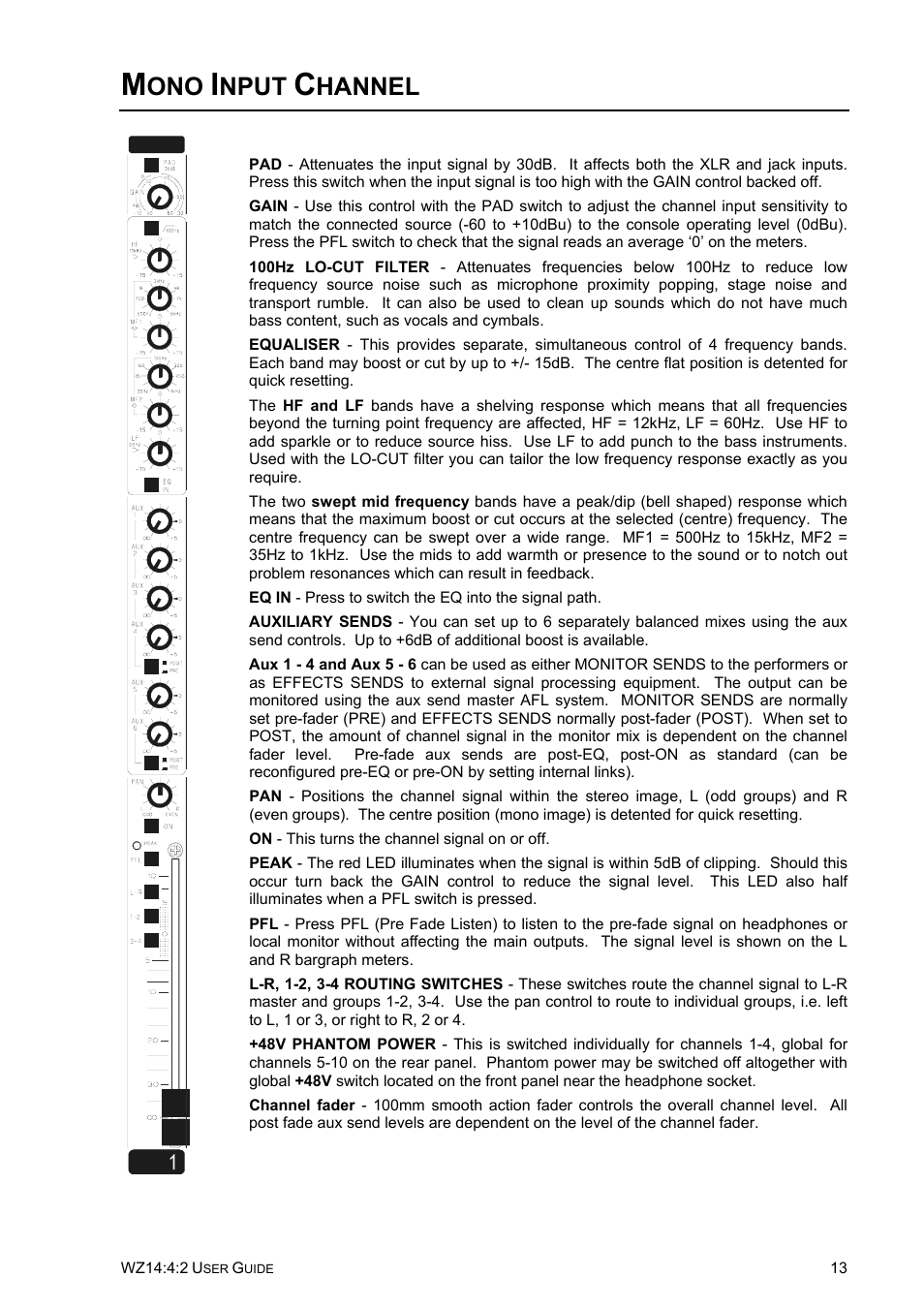 Nput, Hannel | Allen&Heath WZ14-4-2 User Manual | Page 13 / 21