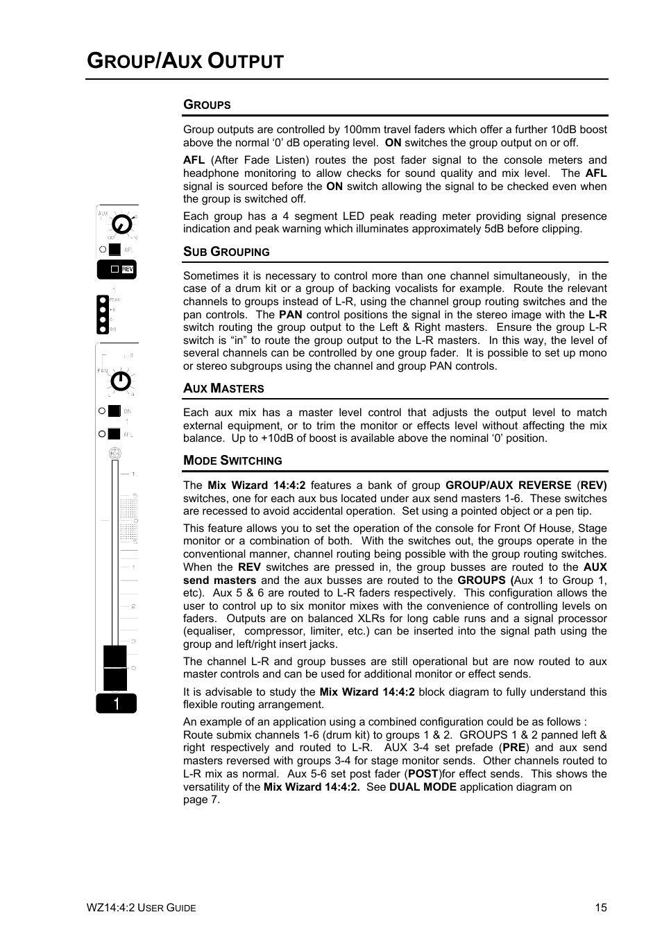 Roup, Utput | Allen&Heath WZ14-4-2 User Manual | Page 15 / 21