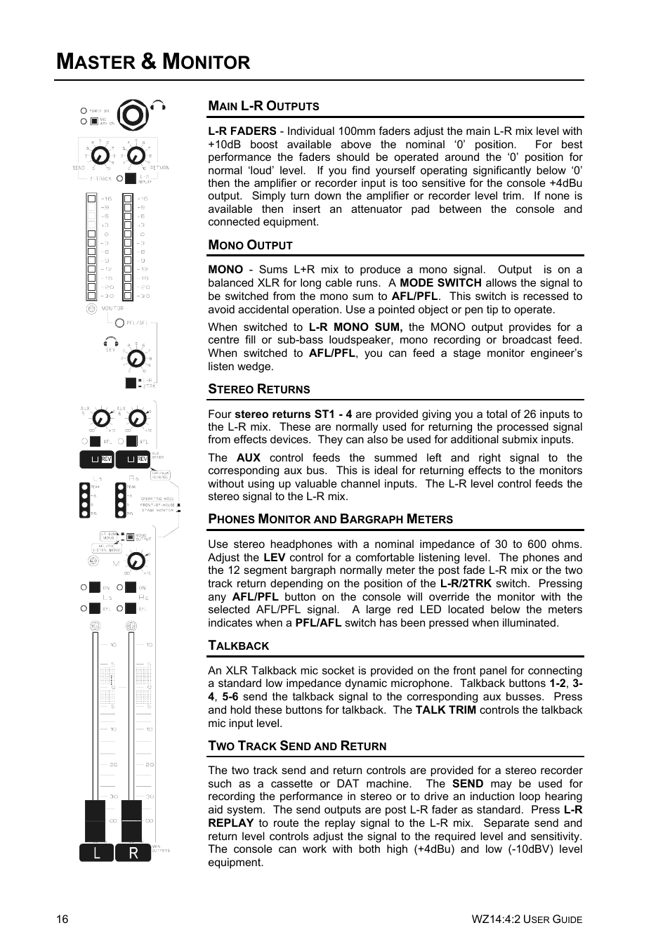 Aster, Onitor | Allen&Heath WZ14-4-2 User Manual | Page 16 / 21