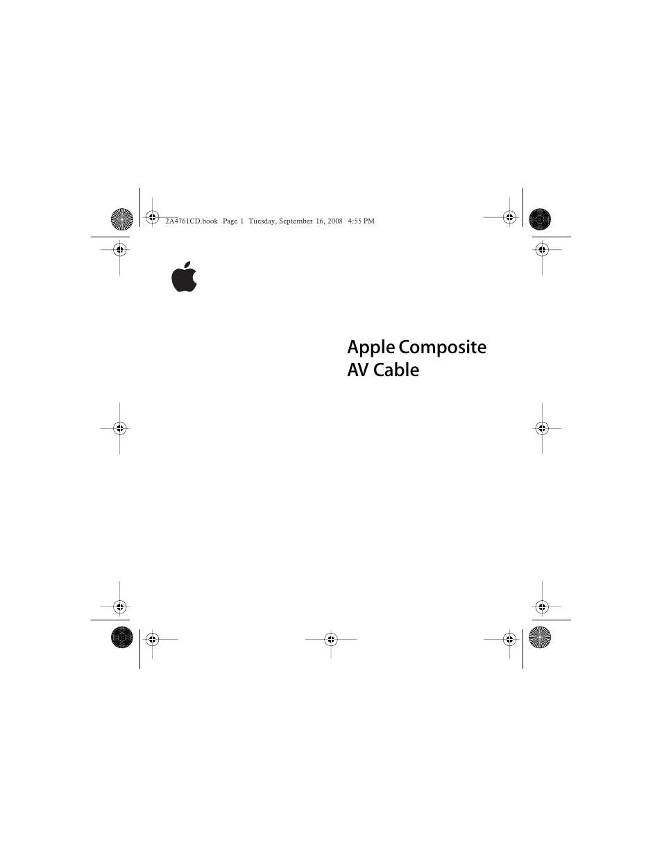 Apple Composite AV Cable User Manual | 14 pages