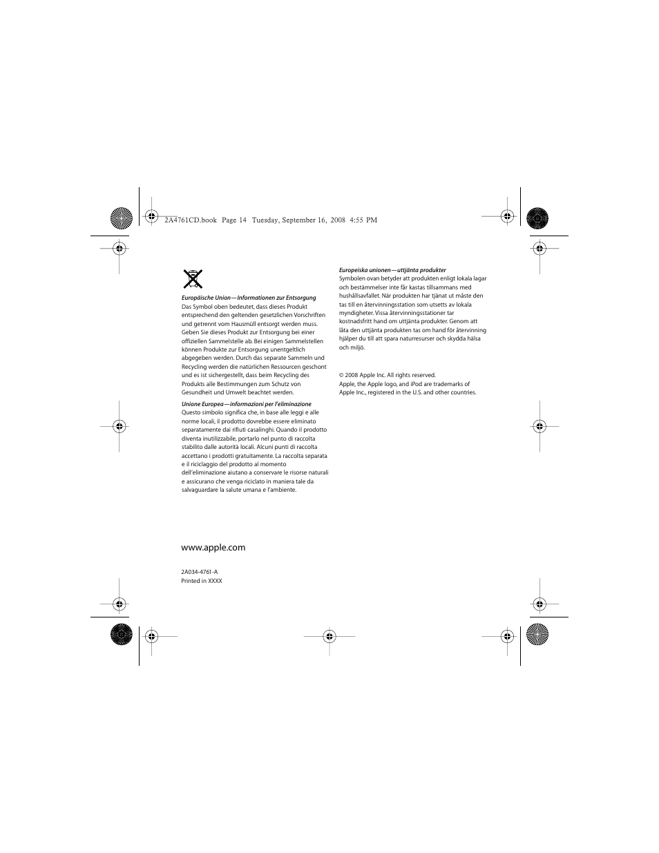 Apple Composite AV Cable User Manual | Page 14 / 14