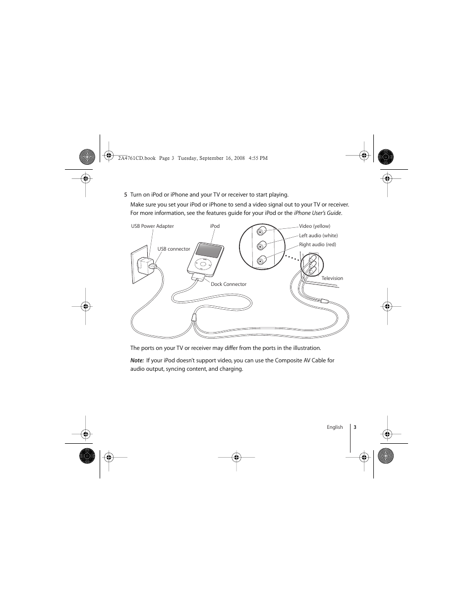 Apple Composite AV Cable User Manual | Page 3 / 14