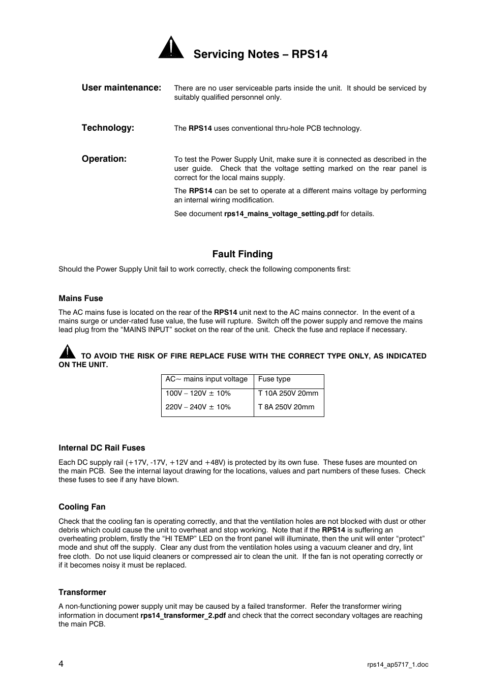 Allen&Heath RPS14 User Manual | Page 5 / 18