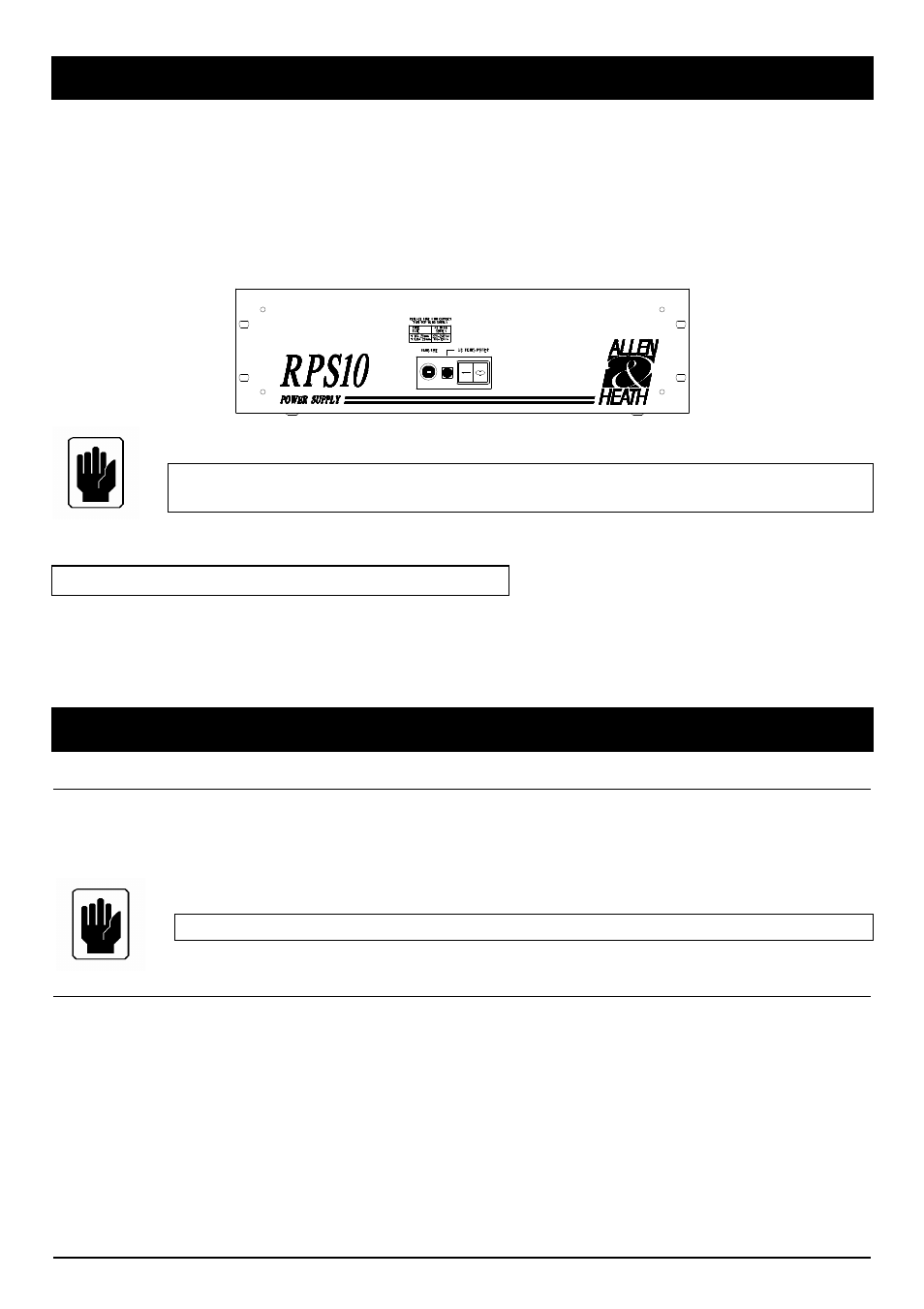 Rps10 power supply, Precautions and safety instructions | Allen&Heath RPS10 User Manual | Page 3 / 7