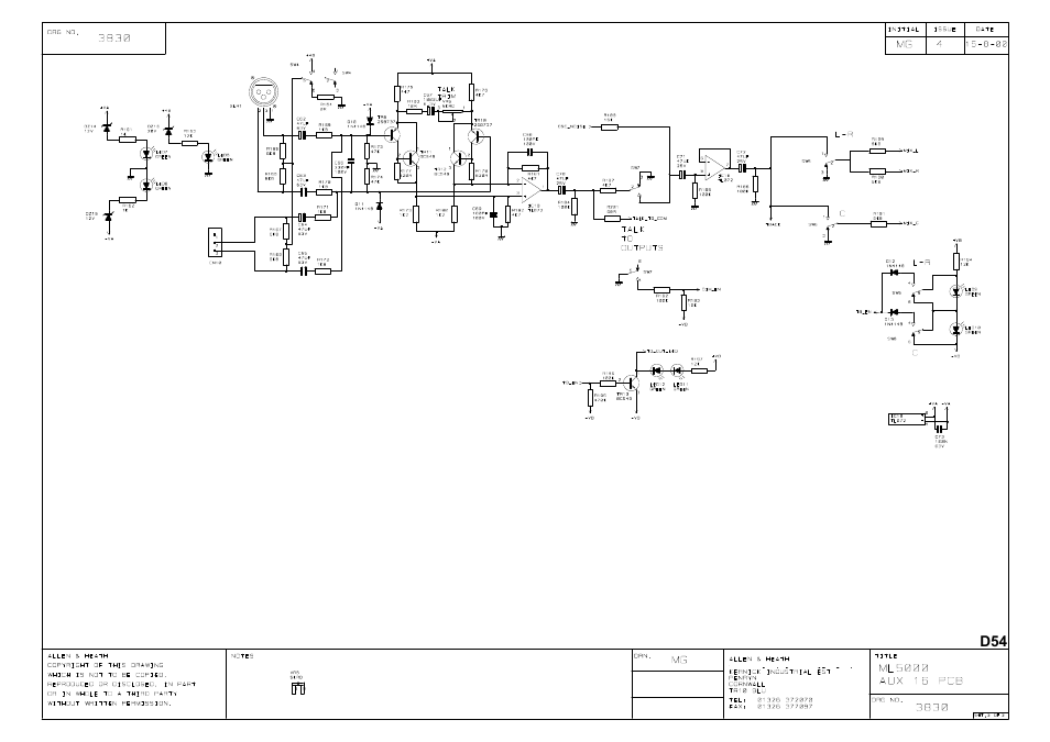 Allen&Heath ML5000 SERVICE MANUAL User Manual | Page 100 / 135