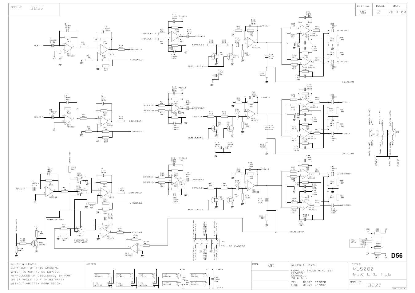 Allen&Heath ML5000 SERVICE MANUAL User Manual | Page 102 / 135