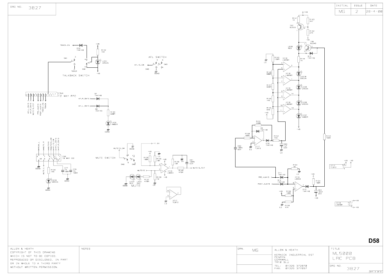 Allen&Heath ML5000 SERVICE MANUAL User Manual | Page 104 / 135