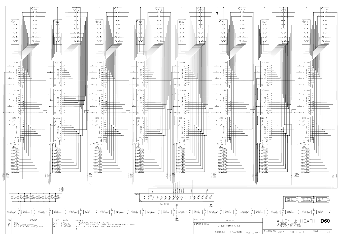 Allen&Heath ML5000 SERVICE MANUAL User Manual | Page 106 / 135