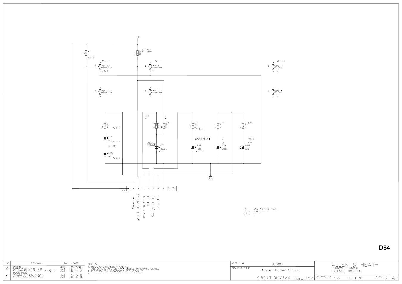 Allen&Heath ML5000 SERVICE MANUAL User Manual | Page 110 / 135