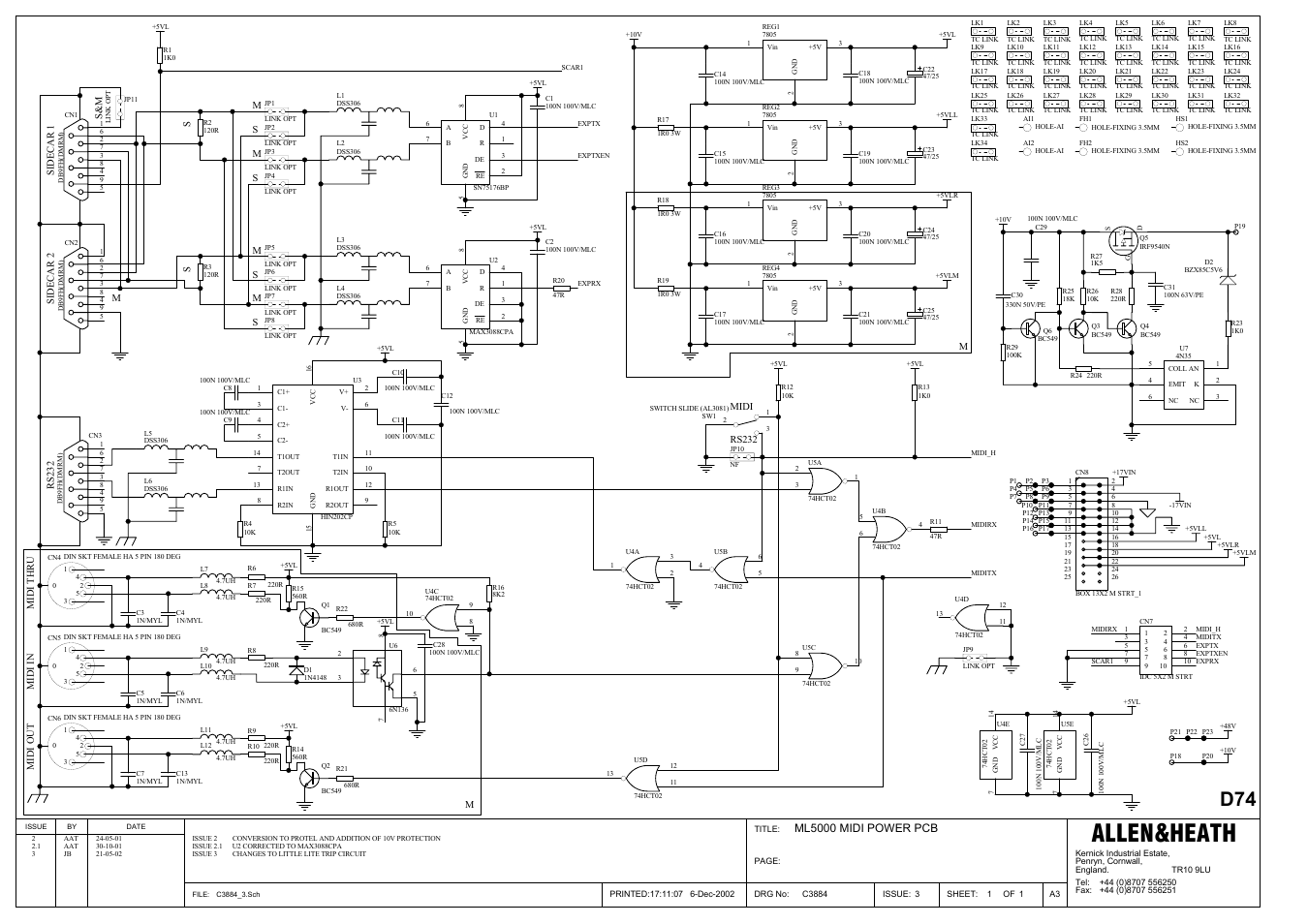 Allen&heath | Allen&Heath ML5000 SERVICE MANUAL User Manual | Page 120 / 135