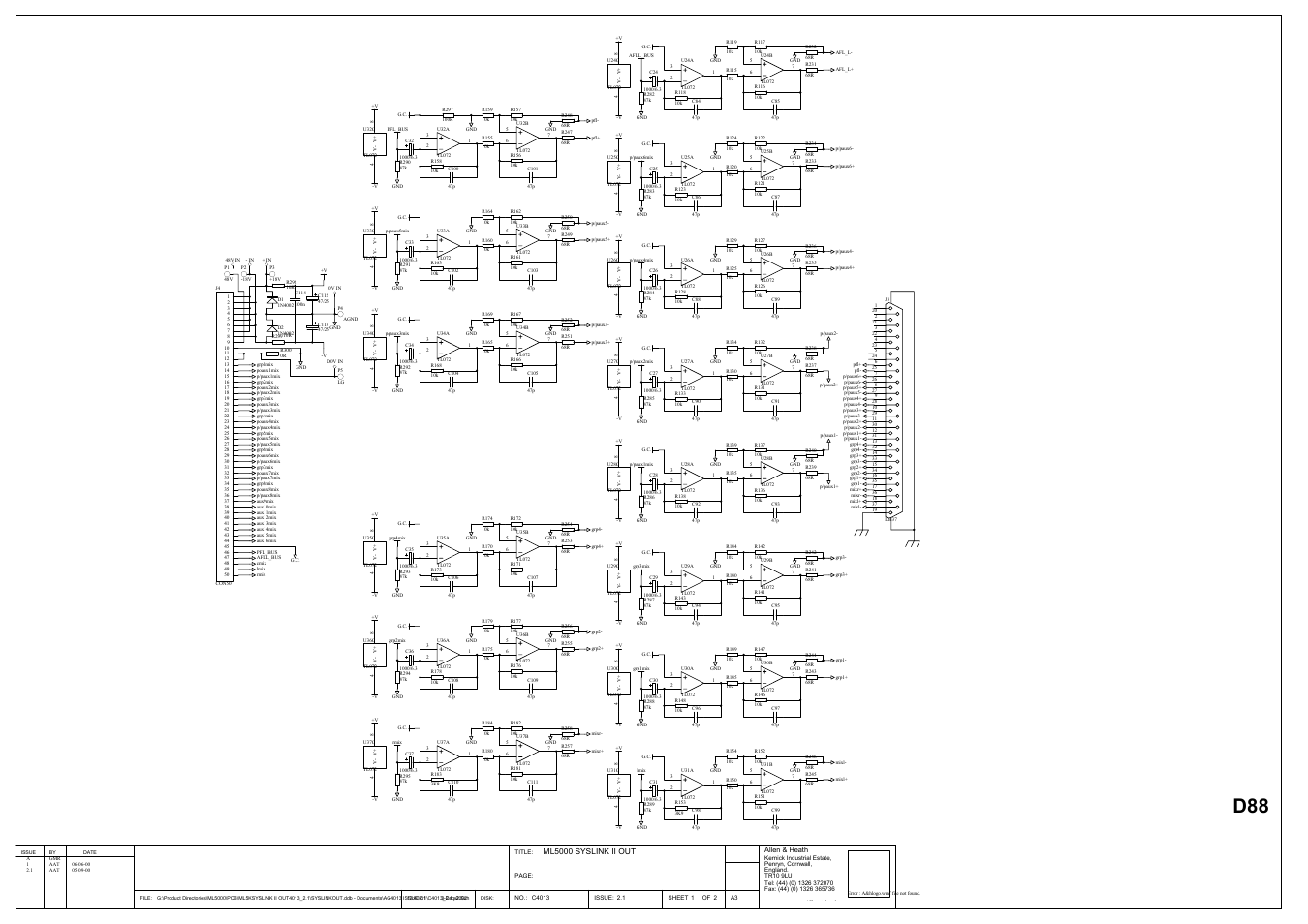 Allen&Heath ML5000 SERVICE MANUAL User Manual | Page 134 / 135