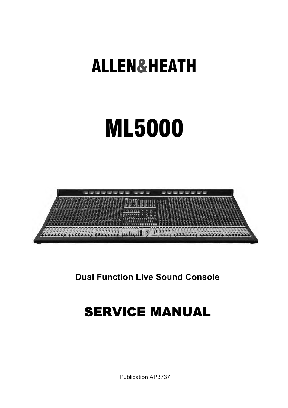 Ml5000, Allen & heath, Service manual | Allen&Heath ML5000 SERVICE MANUAL User Manual | Page 2 / 135