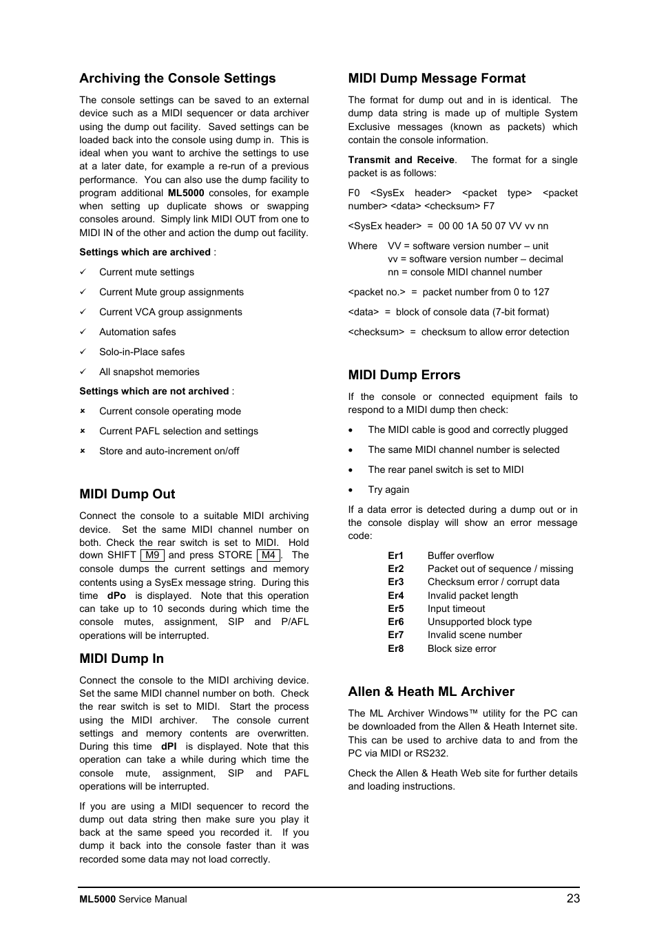 Allen&Heath ML5000 SERVICE MANUAL User Manual | Page 24 / 135