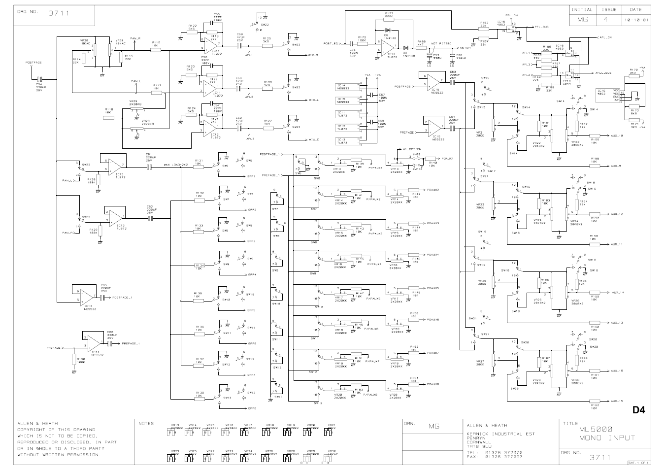 Allen&Heath ML5000 SERVICE MANUAL User Manual | Page 50 / 135