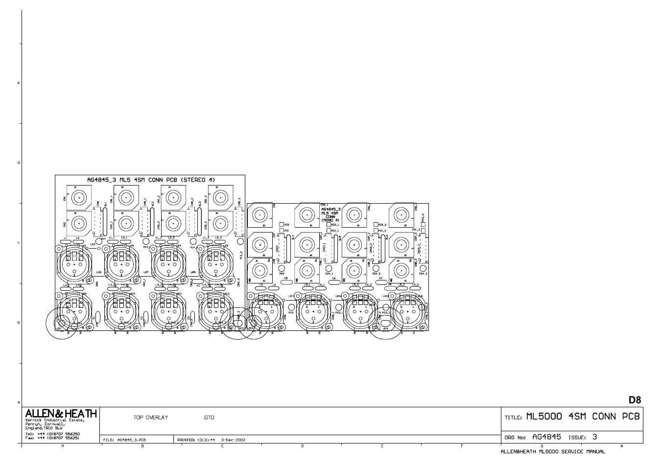 Allen&Heath ML5000 SERVICE MANUAL User Manual | Page 54 / 135