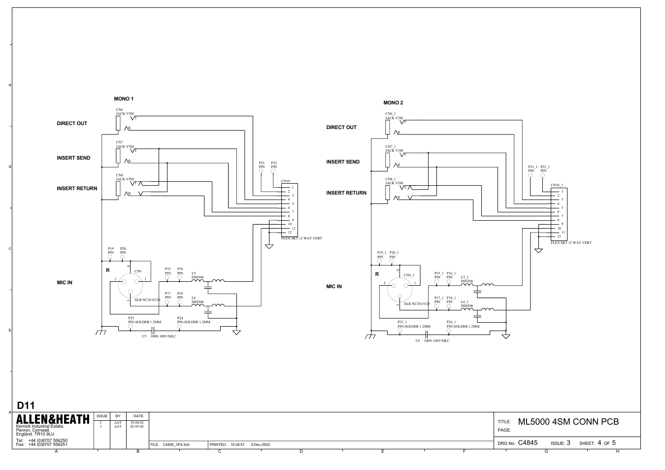 Allen&heath | Allen&Heath ML5000 SERVICE MANUAL User Manual | Page 57 / 135