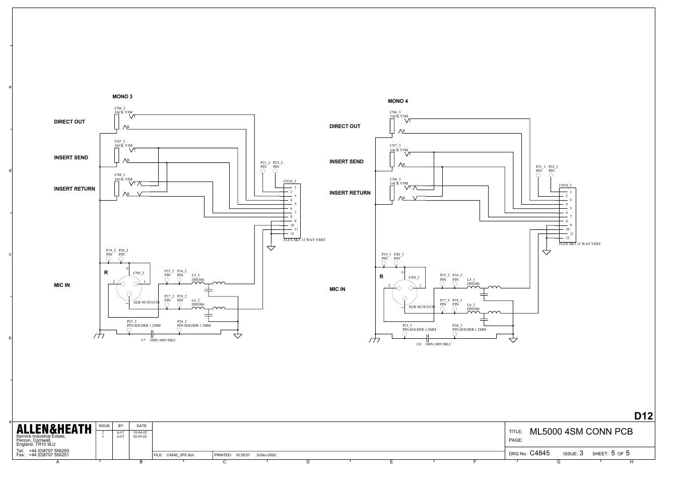 Allen&heath | Allen&Heath ML5000 SERVICE MANUAL User Manual | Page 58 / 135