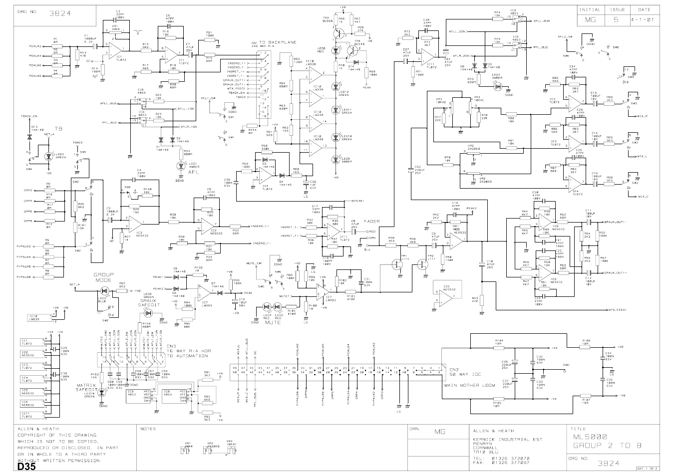 Allen&Heath ML5000 SERVICE MANUAL User Manual | Page 81 / 135