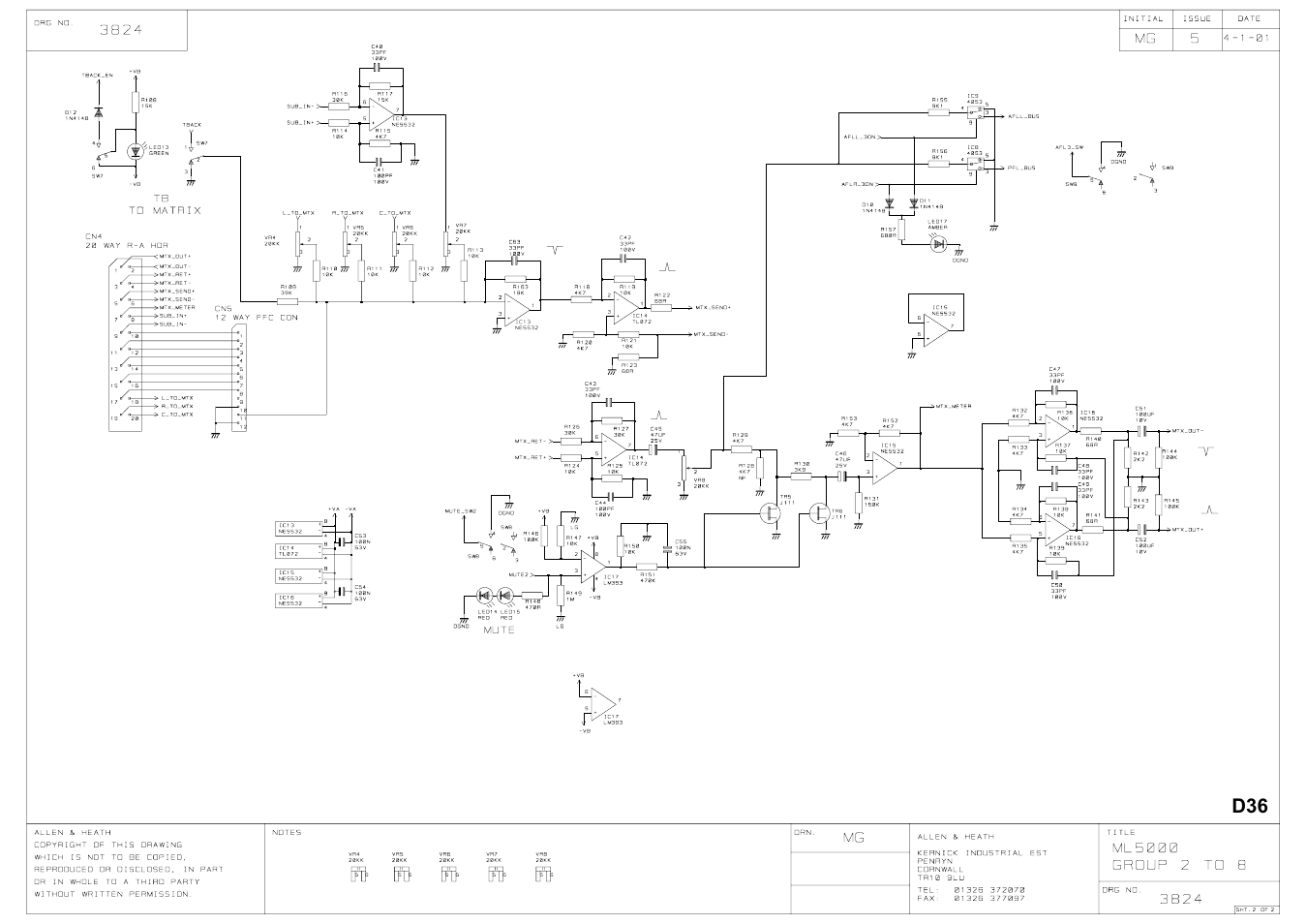 Allen&Heath ML5000 SERVICE MANUAL User Manual | Page 82 / 135
