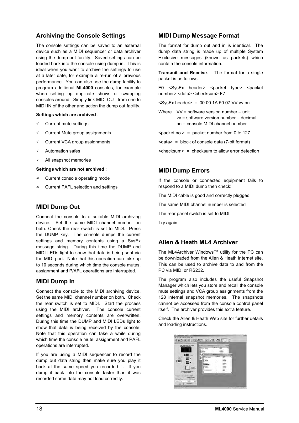 Allen&Heath ML4000 SERVICE MANUAL User Manual | Page 18 / 91