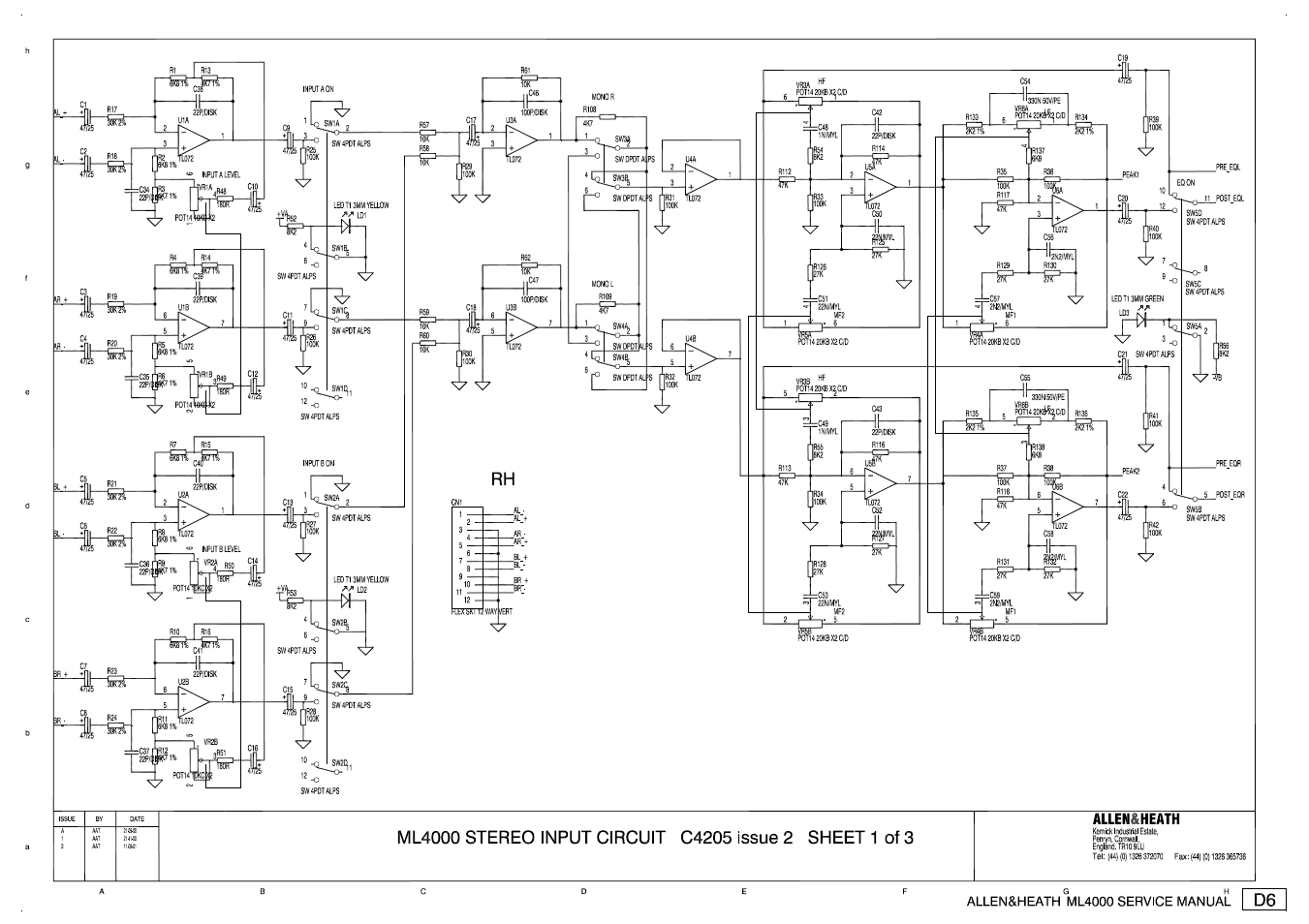 Allen&Heath ML4000 SERVICE MANUAL User Manual | Page 36 / 91