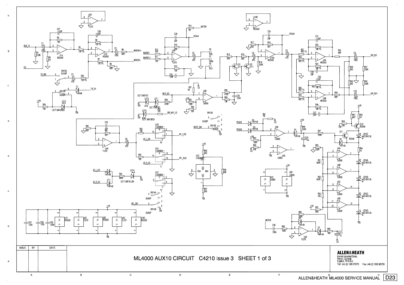 Allen&Heath ML4000 SERVICE MANUAL User Manual | Page 53 / 91