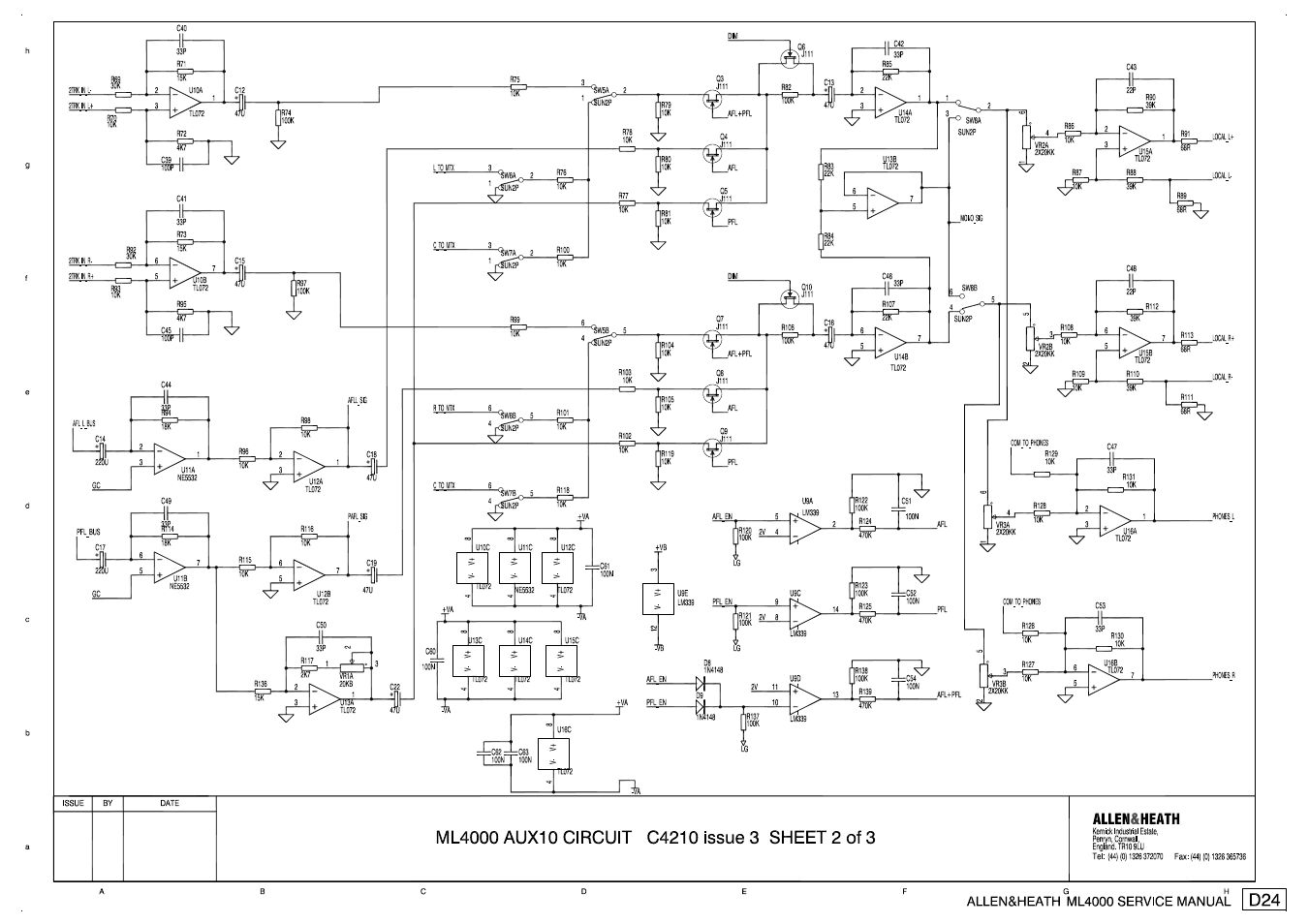 Allen&Heath ML4000 SERVICE MANUAL User Manual | Page 54 / 91