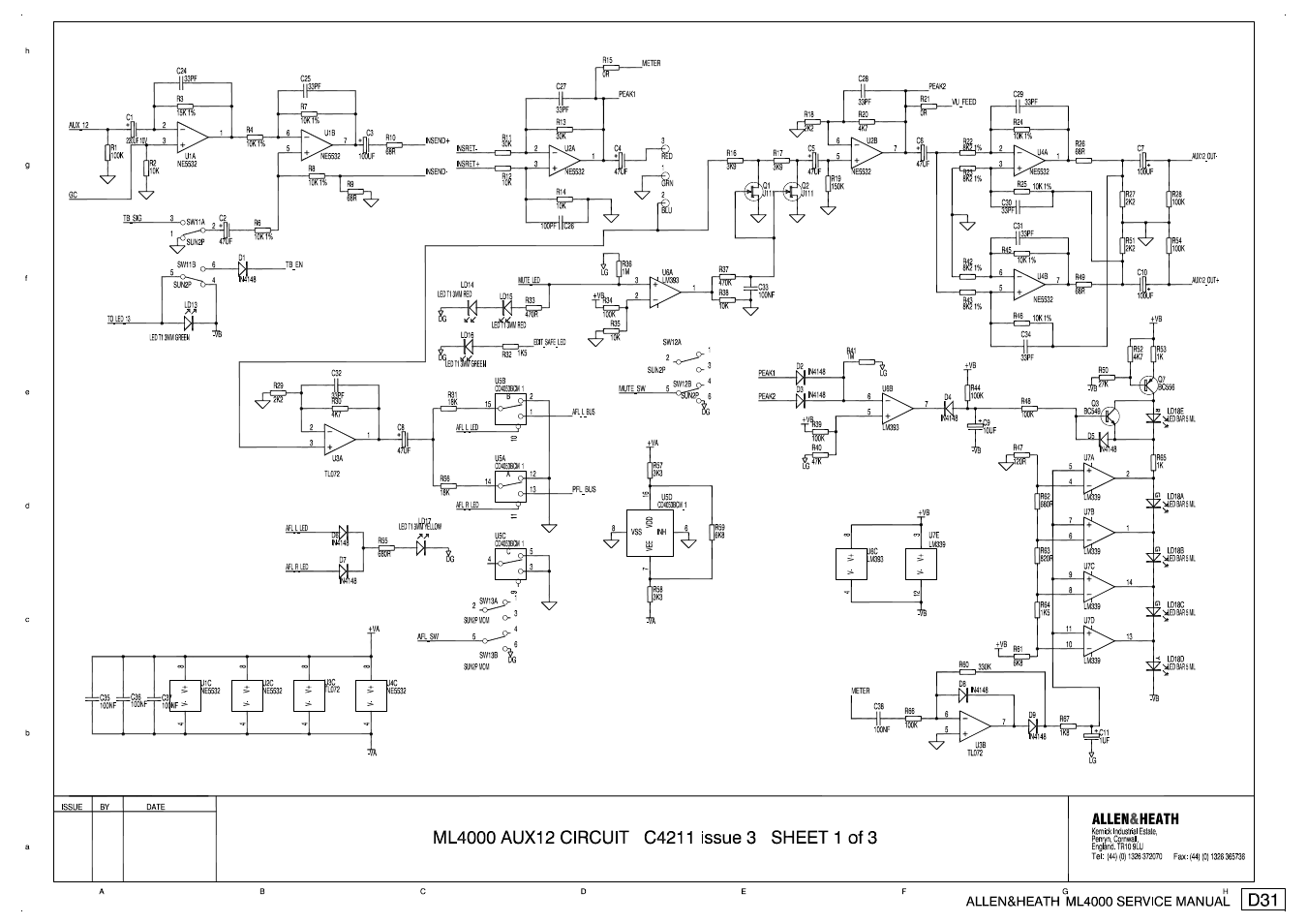 Allen&Heath ML4000 SERVICE MANUAL User Manual | Page 61 / 91