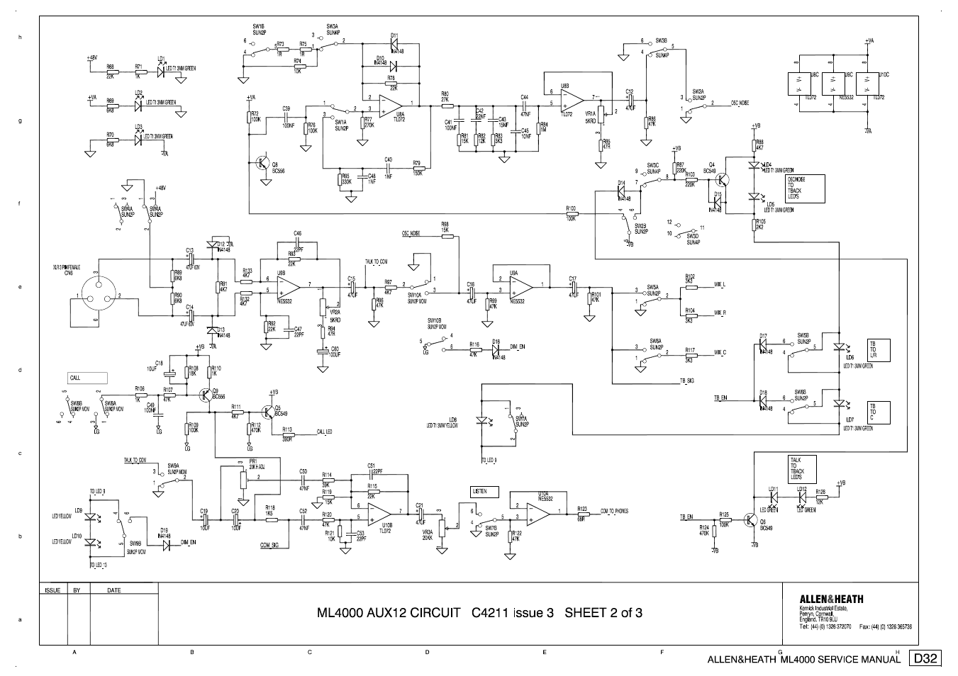 Allen&Heath ML4000 SERVICE MANUAL User Manual | Page 62 / 91