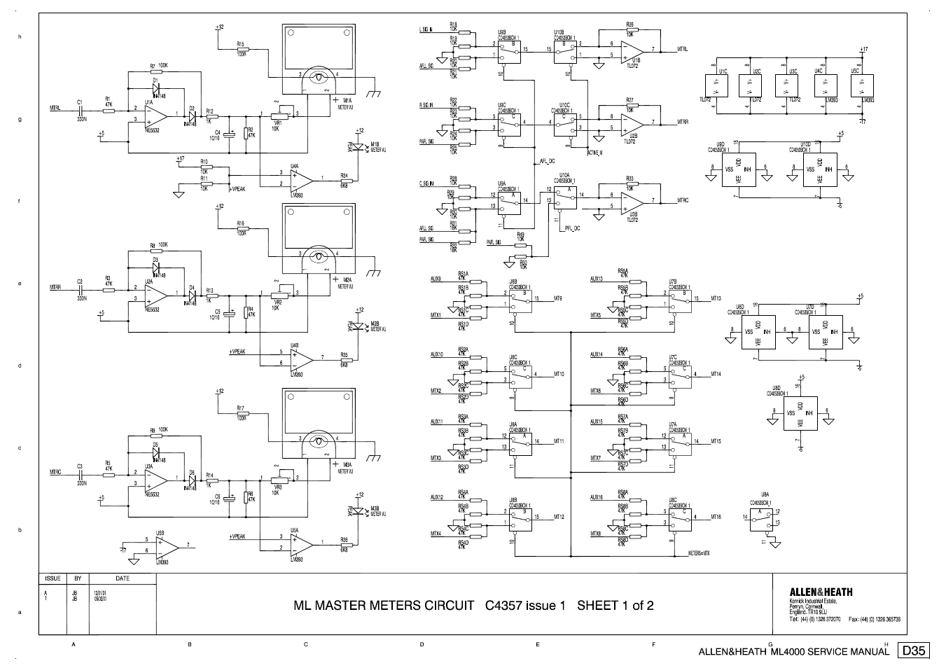 Allen&Heath ML4000 SERVICE MANUAL User Manual | Page 65 / 91