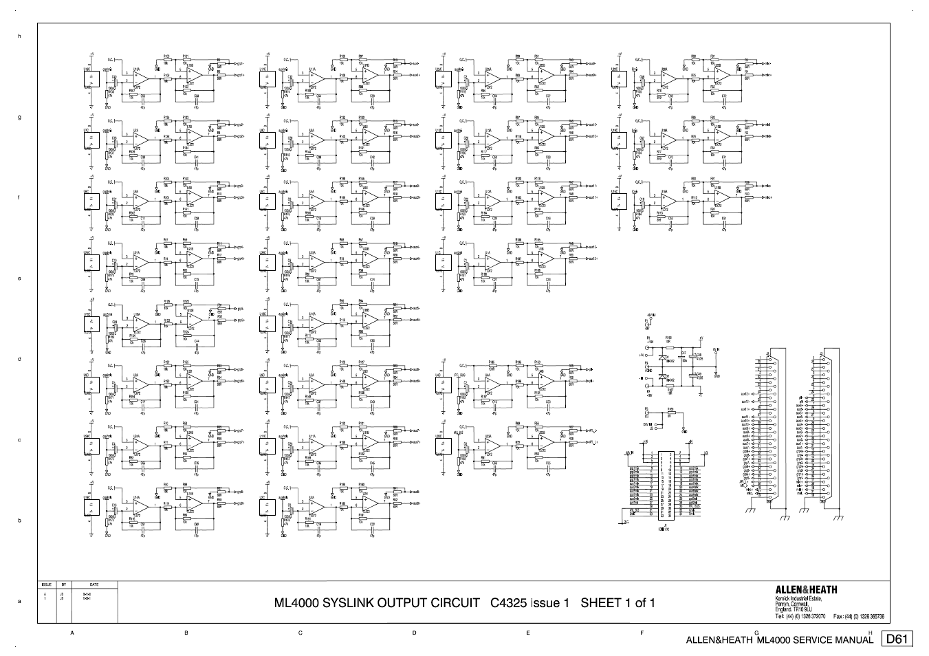 Allen&Heath ML4000 SERVICE MANUAL User Manual | Page 91 / 91