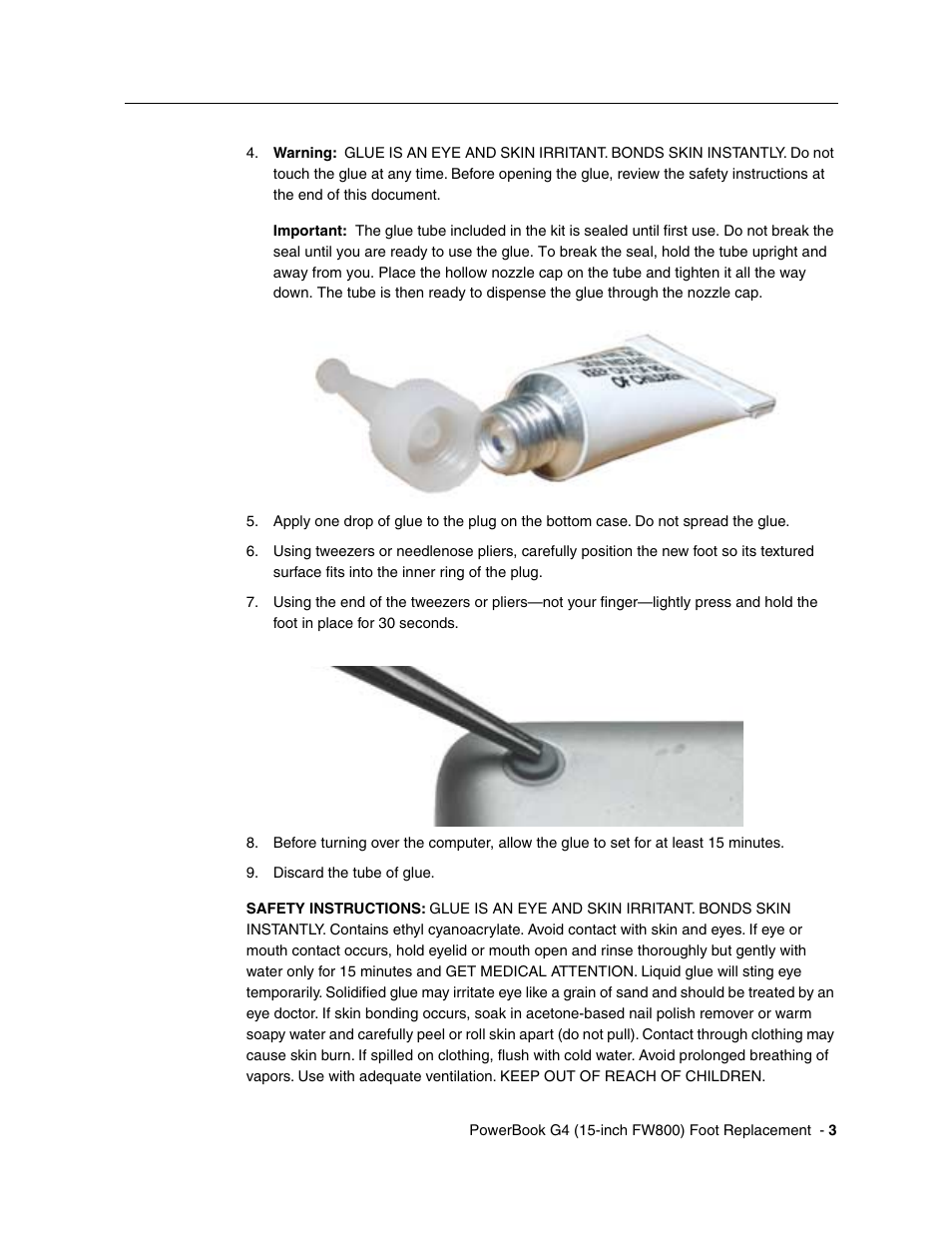 Apple PowerBook G4 15-inch FW800 (Foot Replacement) User Manual | Page 3 / 4