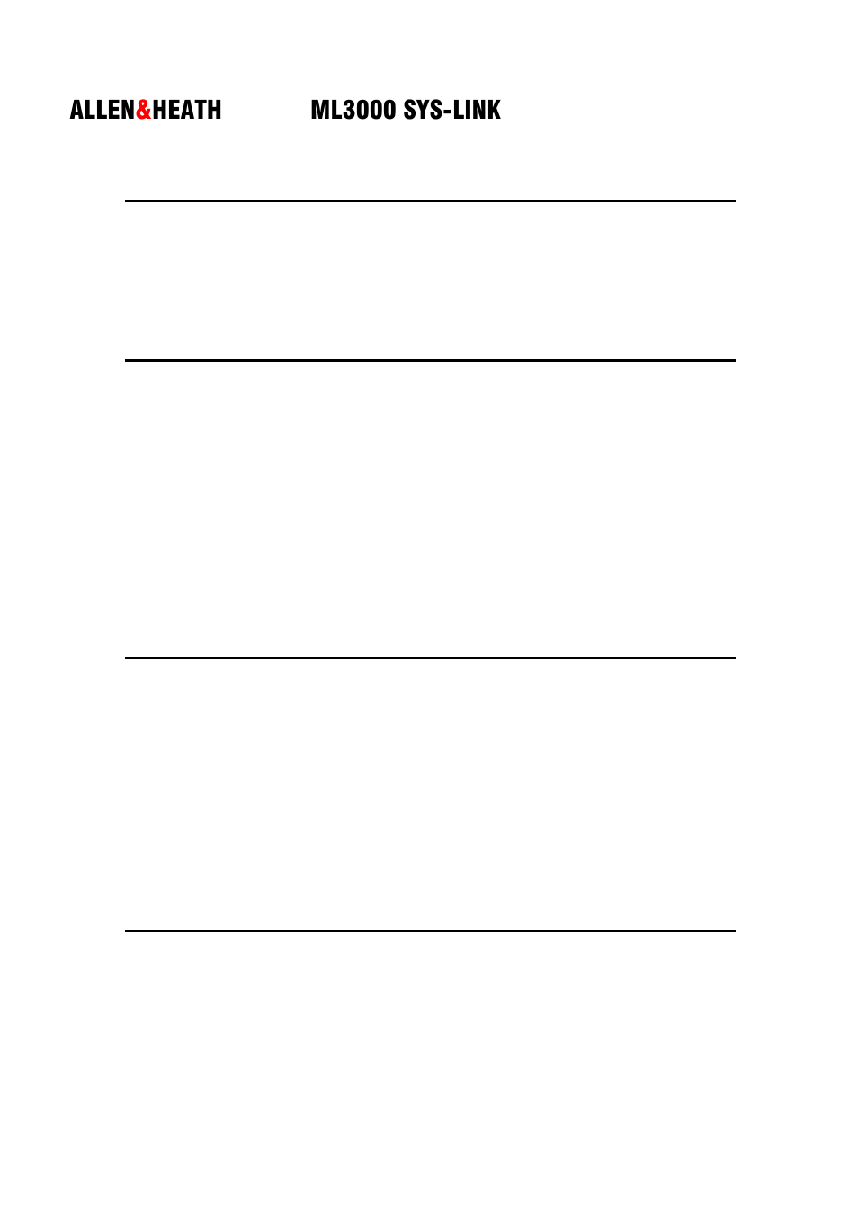 Allen&Heath ML3000 Application Guide User Manual | 2 pages