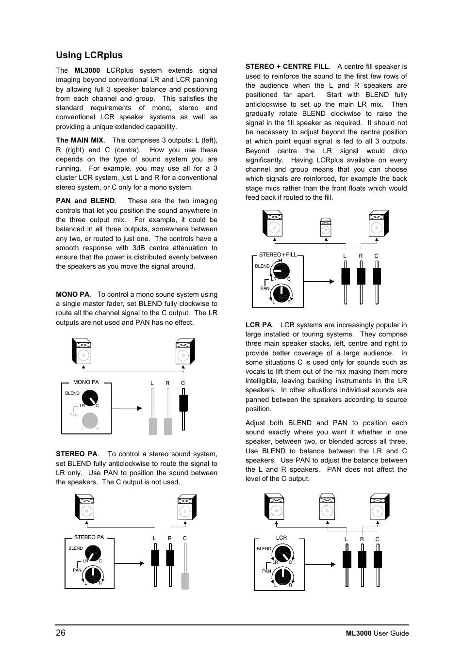 Using lcrplus | Allen&Heath ML3000 USER GUIDE User Manual | Page 26 / 48