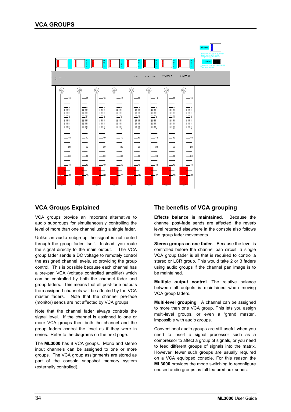 Allen&Heath ML3000 VCA User Manual | 3 pages