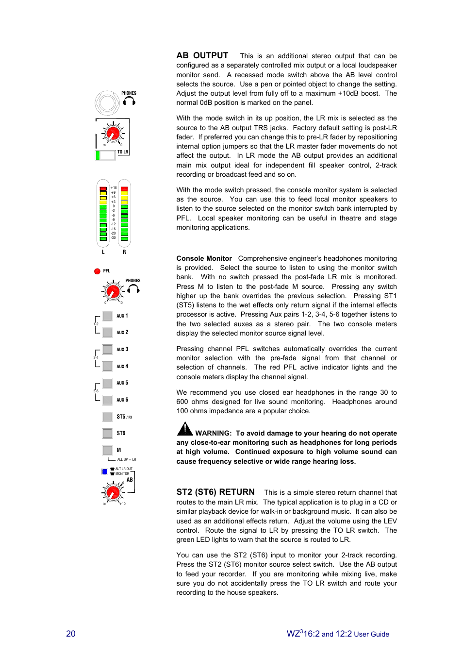 Ab output, St2 (st6) return | Allen&Heath MixWizard3 12-2 User Manual | Page 20 / 30