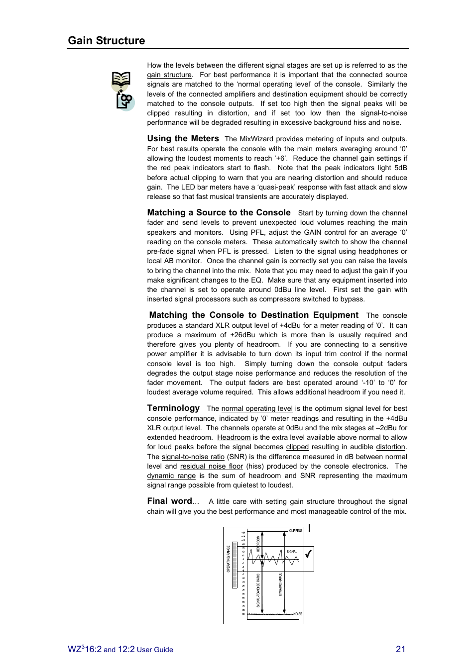 Gain structure | Allen&Heath MixWizard3 12-2 User Manual | Page 21 / 30