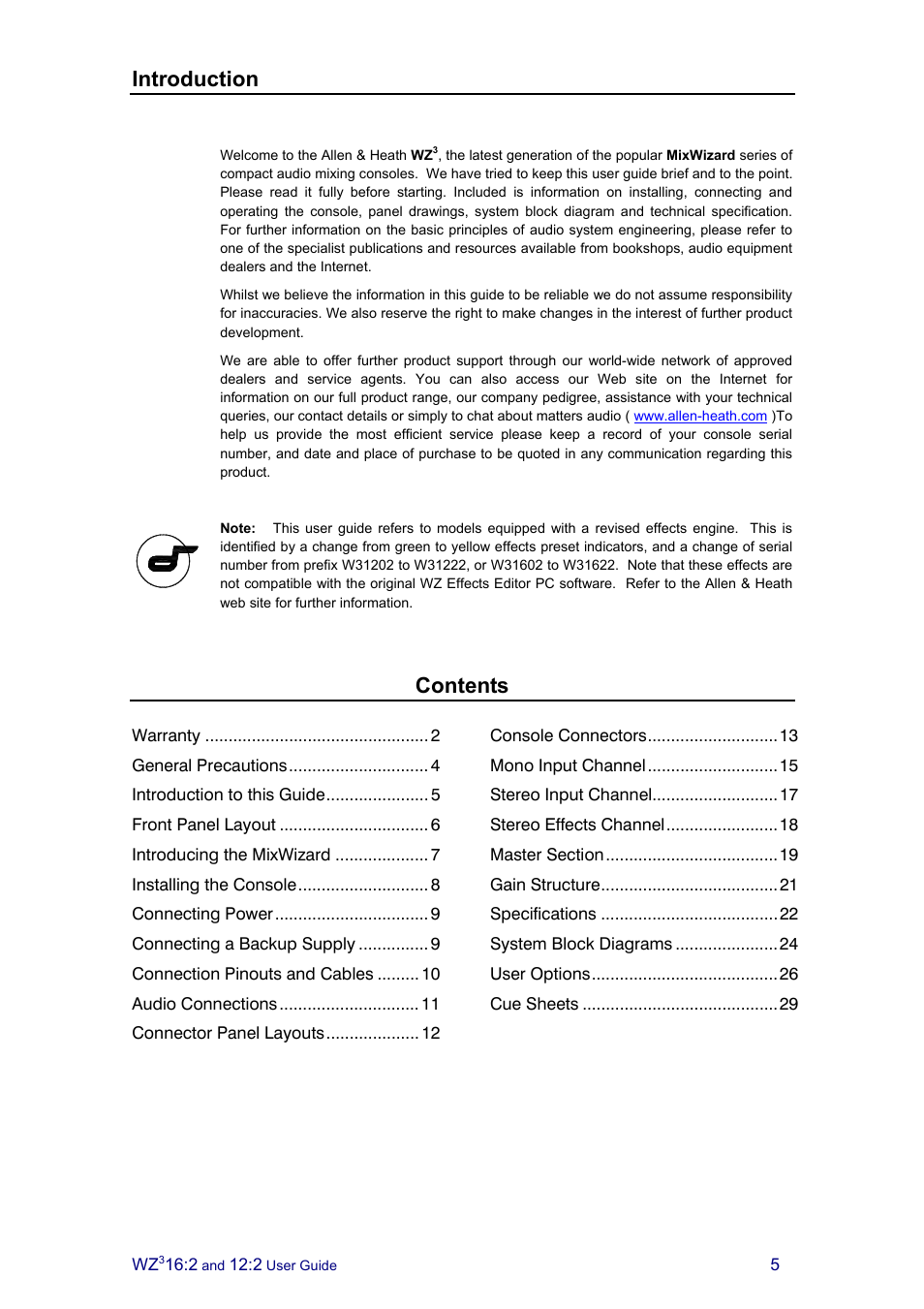 Allen&Heath MixWizard3 12-2 User Manual | Page 5 / 30