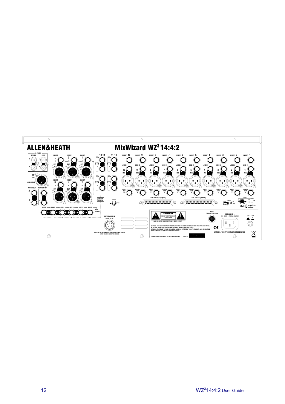 Mixwizard wz, Allen&heath, User guide | Allen&Heath MixWizard3 14-4-2 User Manual | Page 12 / 27